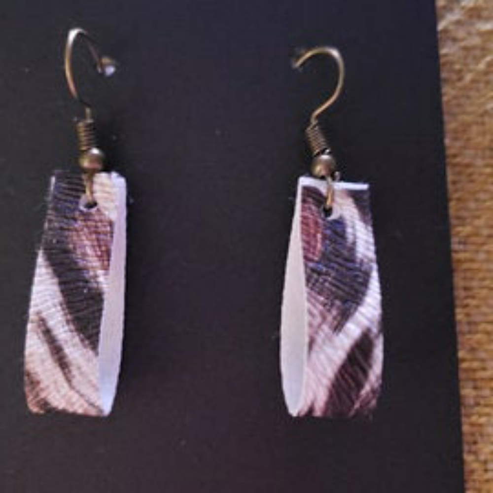 Faux leather earrings